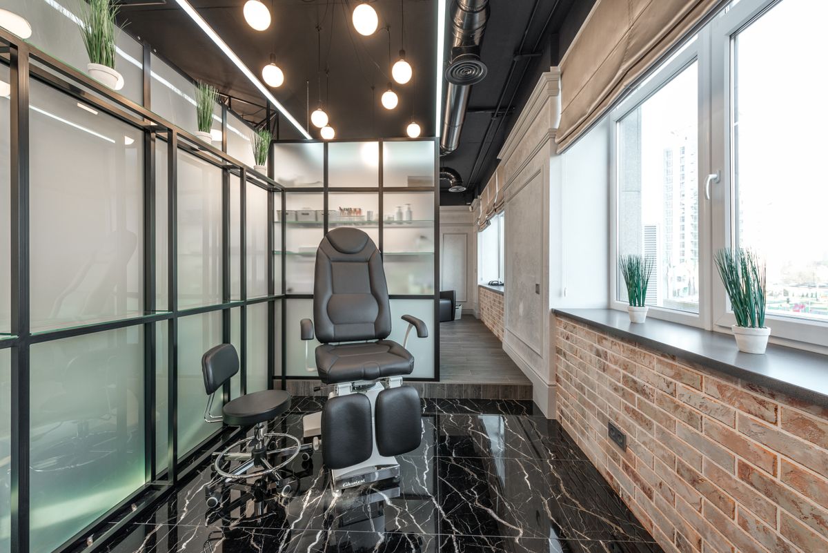 Modern nail studio interior